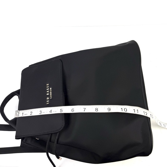 Ted Baker Backpack Black Nylon‎ Rucksack Gold Accent Drawstring Brand New - Picture 15 of 16